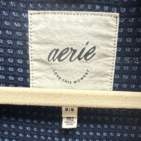 Aerie Navy and White Checkered Shacket - Picture 2 of 9